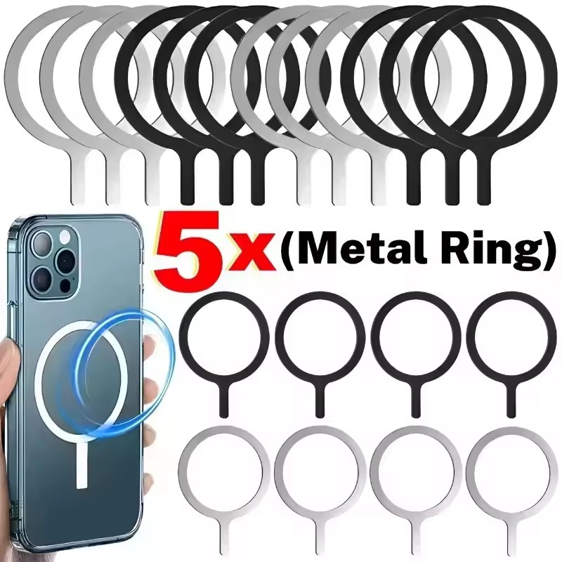 Wireless Charger - Universele magnetische metalen plaatring van roestvrij