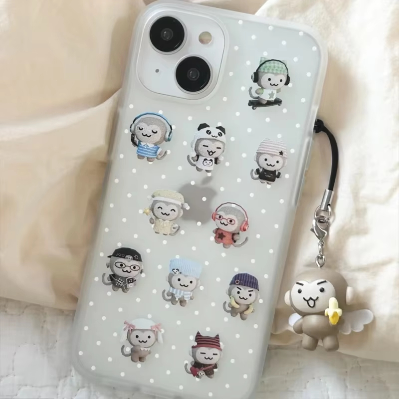 Simpele Kawaii Aap Witte Polka - Usb Charger recensie en prijs
